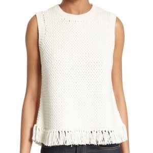 Theory Sleeveless Tasseled Sweater